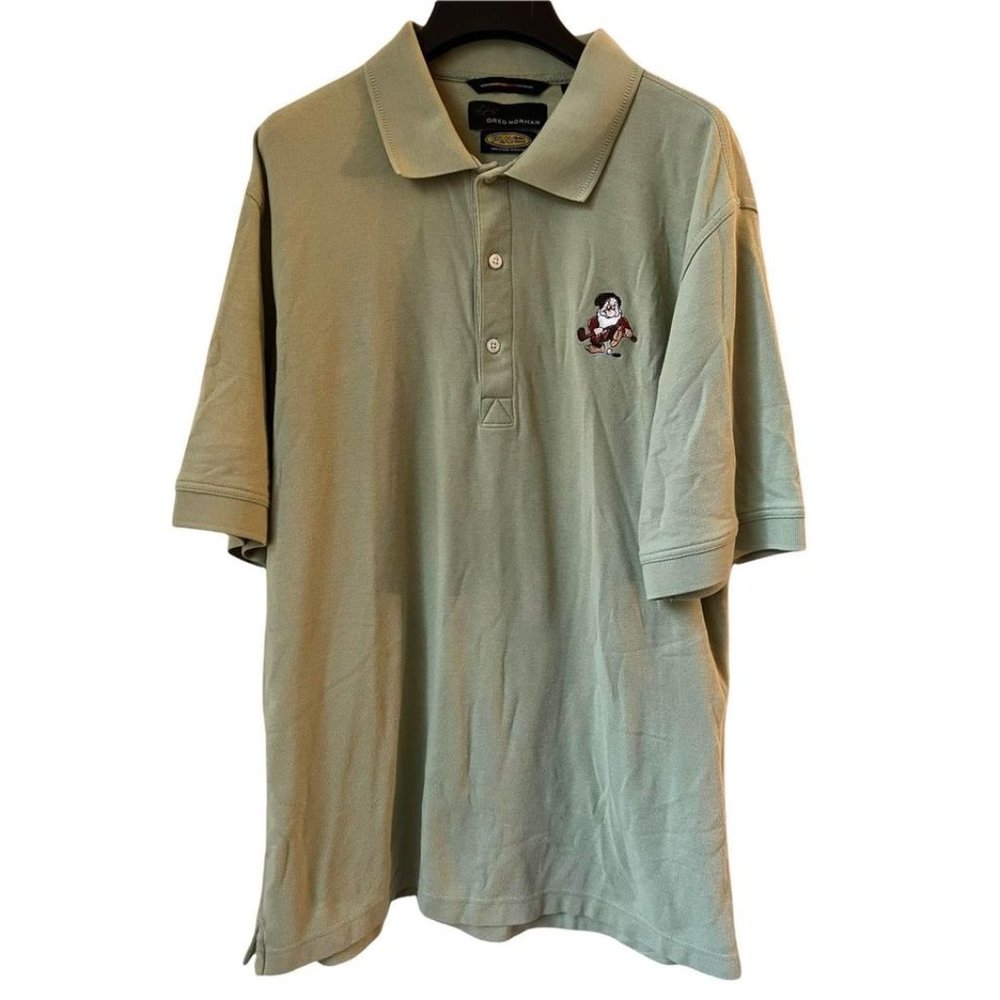 Greg Norman Grumpy Embroidered Golf Polo Shirt Size L Snow White The Seven Dwarf